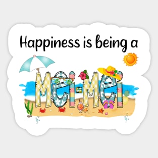 Happiness Is Being A Mei-Mei Summer Beach Happy Mother's Day Sticker